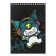 Notepad A5, 60 sheets in a cage on the crest of Kuromi, cover pulp cardboard, offset block