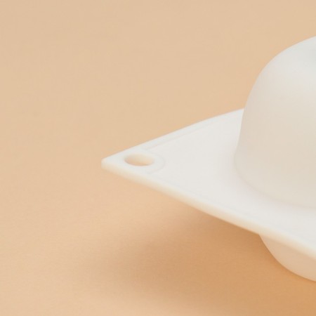 Form for mousse desserts and baking of the apple, silicone, 29 × 17 × 5.5 cm, 6 cells (d = 6 cm), white color-4