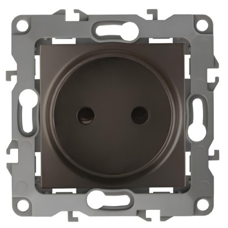 2p socket, 16A-250V, IP20, era12, bronze
