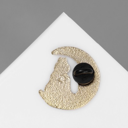 Set of icons (2 pcs.) "Cats on the Moon", color in gold-7