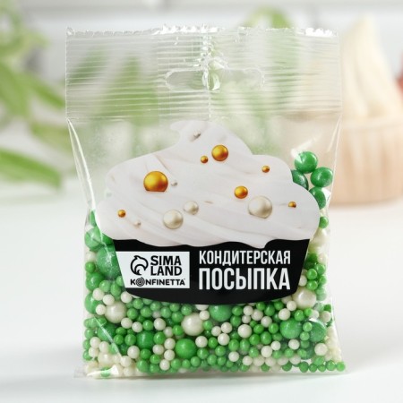 Sprinking soft shiny: green, white, 50 g.-2