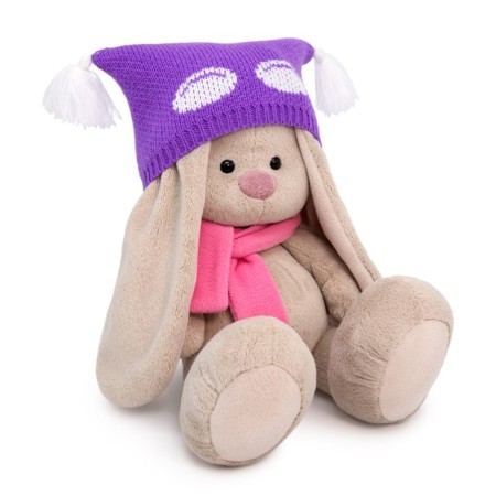 Soft toy "Bunny mi in a hat and scarf", 23 cm-1