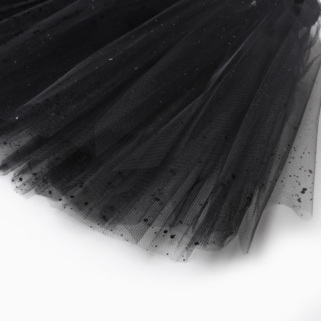 Children's skirt kaftan "shine" black, length 30 cm-2