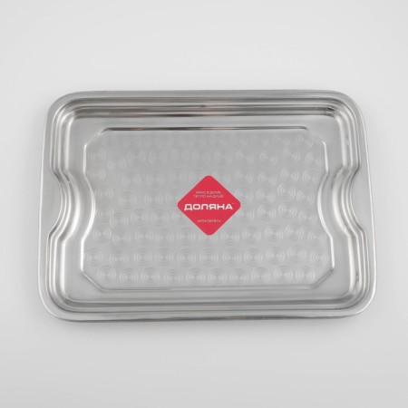 Stainless steel tray “India”, 30 × 40 cm, silver color-3