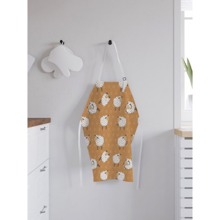Apron kitchen with a “furry sheep” photo print, adjustable, size OS-1