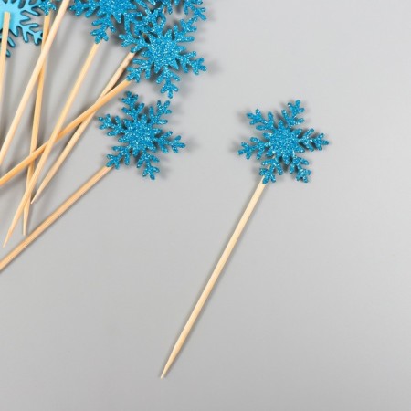 Decor for creativity "Blue Snowflake", 11 cm (set 10 pcs)
