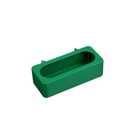 A hinged feeder - a drinker 4 x 6 x 15 cm, tray, plastic Greengo