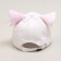 Baby cap for a girl "cat" with ears, white color, rr 52-54, 5-7 years old