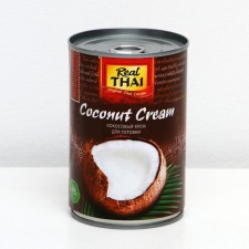 Coconut cream for cooking Real Thai 95% pulp, vegetable fats 20-22%, railway 400 ml