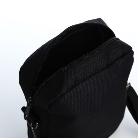 Youth bag with zipper, black color-4