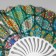 Fan plastic, textiles "Eastern ornament" MIX 23 cm