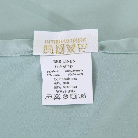 A set with a blanket "Tiara", size 160x220 cm, 160x240 cm, 50x70 cm, menthol color-6