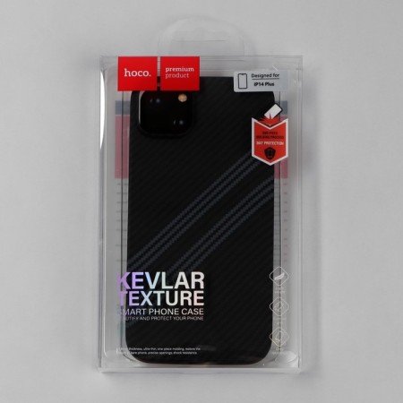 Hoco case for the iPhone 14 Plus phone, Kevland texture, black-gray-5