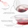 Set for feeding: a bowl on the suction cup, with a lid + spoon, pink color, 400 ml.