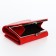 Women's wallet on magnets, red color