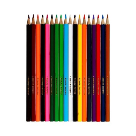 Pencils 18 colors of multi-bullets, "raccoon in India", colored-2