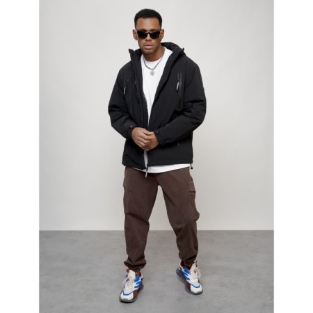 Male spring jacket, size 52, black color-10