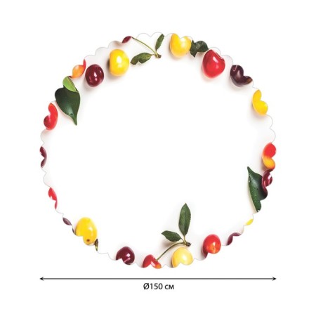 The tablecloth “Berry frame”, round, Saten, d = 150 cm-1