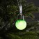 Christmas ball "Winter pattern green" d = 5 cm, 1 LED, AG13X3 (in the set), glow warm white
