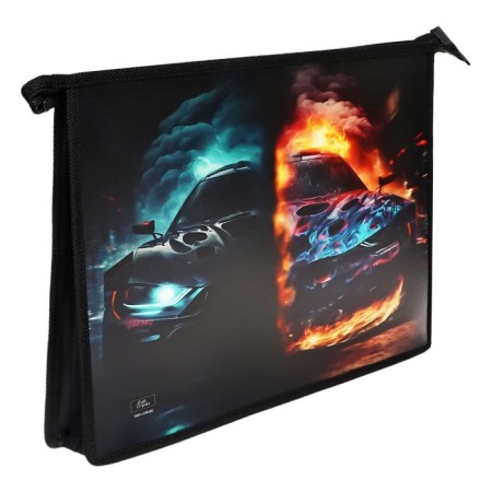 A4, 325 x 230 x 55 mm notebook folder, lightning from above, plastic, PM-A4-29 calligrata "Call Fire"-1