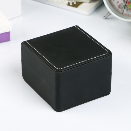 Casket for clock 1 department "Black with white line" matte 7.5x11x10.3 cm
