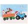 Gift box "New Year" 16x23x7.5 cm, blue tractor