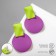 Earrings Metal "brightness" geometry, color-raspberry color