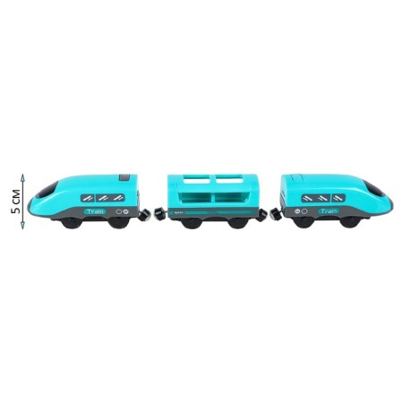 Toy train "My city", 3 items, on batteries, turquoise-6