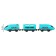 Toy train "My city", 3 items, on batteries, turquoise