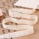 Knitted lace, 15 mm × 10 ± 1 m, beige color