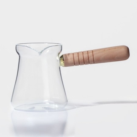 Glass Turkish "Arabica", 300 ml, 18.5 × 9 × 10 cm, wooden handle-1