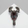 Brooch "Scorpio", colored in gray metal
