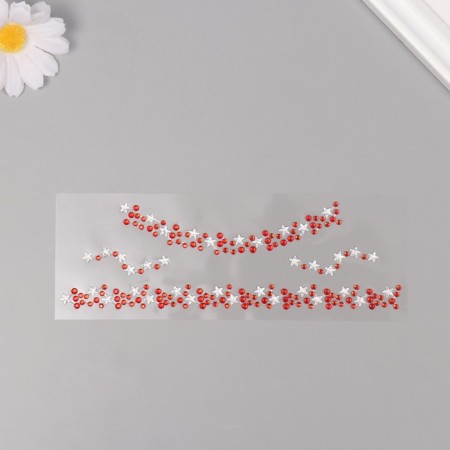 Sticker Plastic Rhocker "Choker from Stars" Red 11.6x18 cm-1