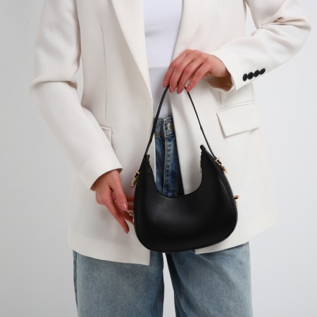 Women's bag with lightning, black color-7