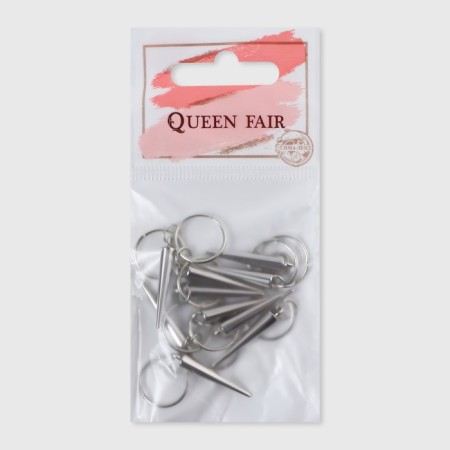 Hair piercing "Klin", 4.1 × 1.3 cm, 10 pcs, silver color-7