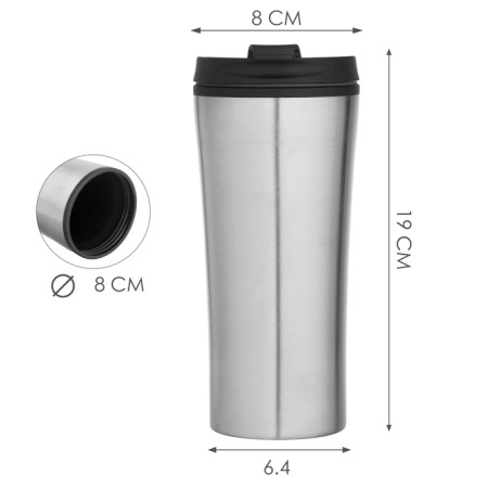 Thermal circle, 450 ml, for you, retains heat 2 hours, 8 x 19 cm, chrome-2