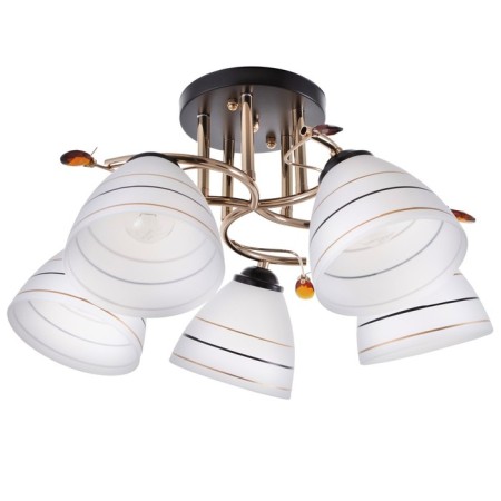 Chandelier 2016/5 E27 60W gold-black 44x44x19.5 cm Bayerlux