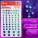 Rhound rhinestones "Round", 6-15 mm, 80 pieces, blue and blue, on the substrate