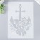 Stencil plastic "Anchor and palm leaves" 29.7x21 cm