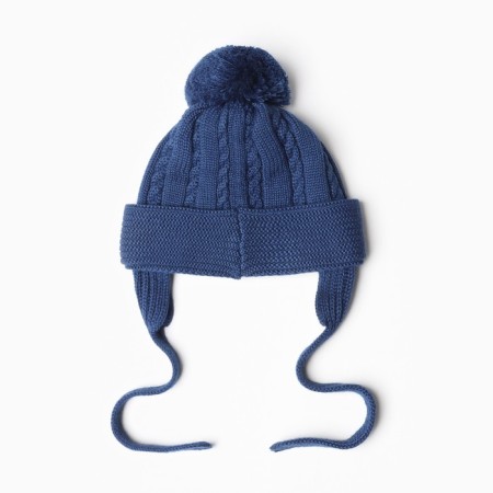Baby hat, blue color, size 42-44 (6-9 months)-1