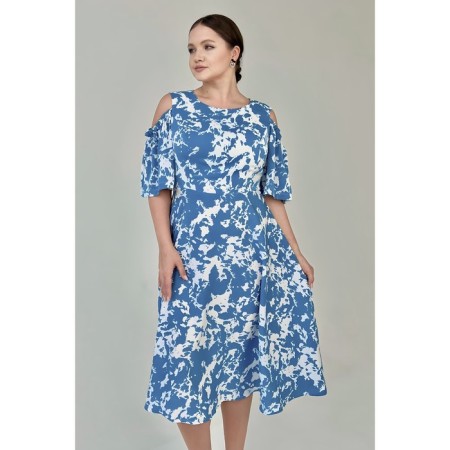 Women's dress, size 60, blue color-1
