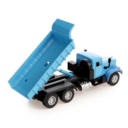 Metal truck "dump truck", inertial, blue color-2