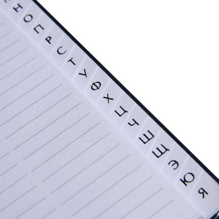 Telephone book A5, 64 sheets of Devente.wild, a solid cover of artificial leather, cream block 70 g/m2, dark blue-3