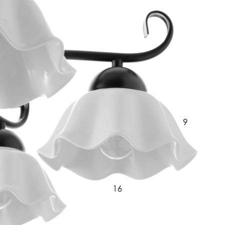 Luracia chandelier 6he27 40W Black and white 77x77x37-72 cm Bayerlux-14