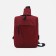 Male sling bag from textiles, with USB, dark red color