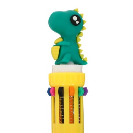 Handle Automatic Ball 10 color, "dinosaur", green color, in a bag-2