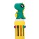 Handle Automatic Ball 10 color, "dinosaur", green color, in a bag
