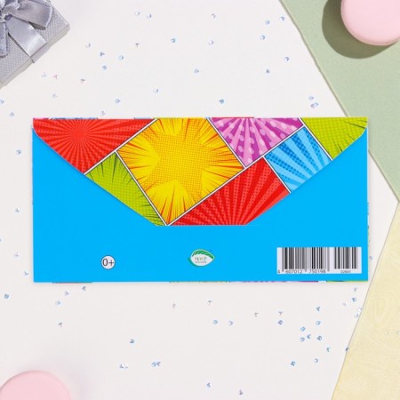 Money envelope "Happy Birthday!" Glitter, Congrev, multi -colored, 17 x 8 cm-2