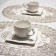 Openwork napkin Grace, oval 30 x 45 cm, beige color