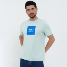 Male T -shirt, Aqua color, size 46 (m)